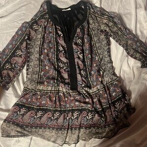 Bohemian Bow And Arrow Paisley Oversized Baby Doll Dress Women’s Dress Large